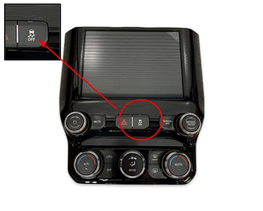2019+ New Body Ram UAV 8.4-inch Display / Bezel (Traction Control Button)