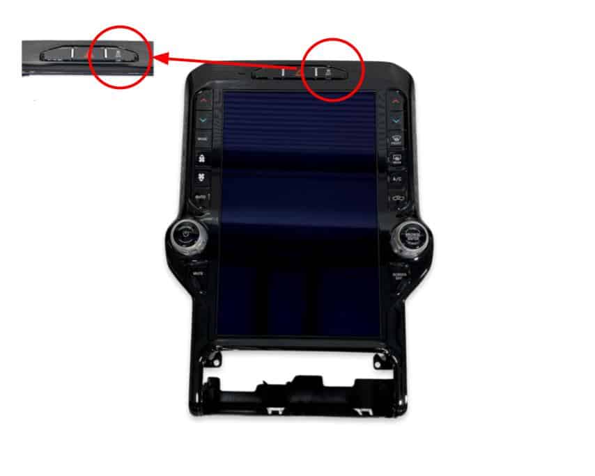 2019+ New Body Ram UAX 12-inch Display / Bezel (Traction Control Button)