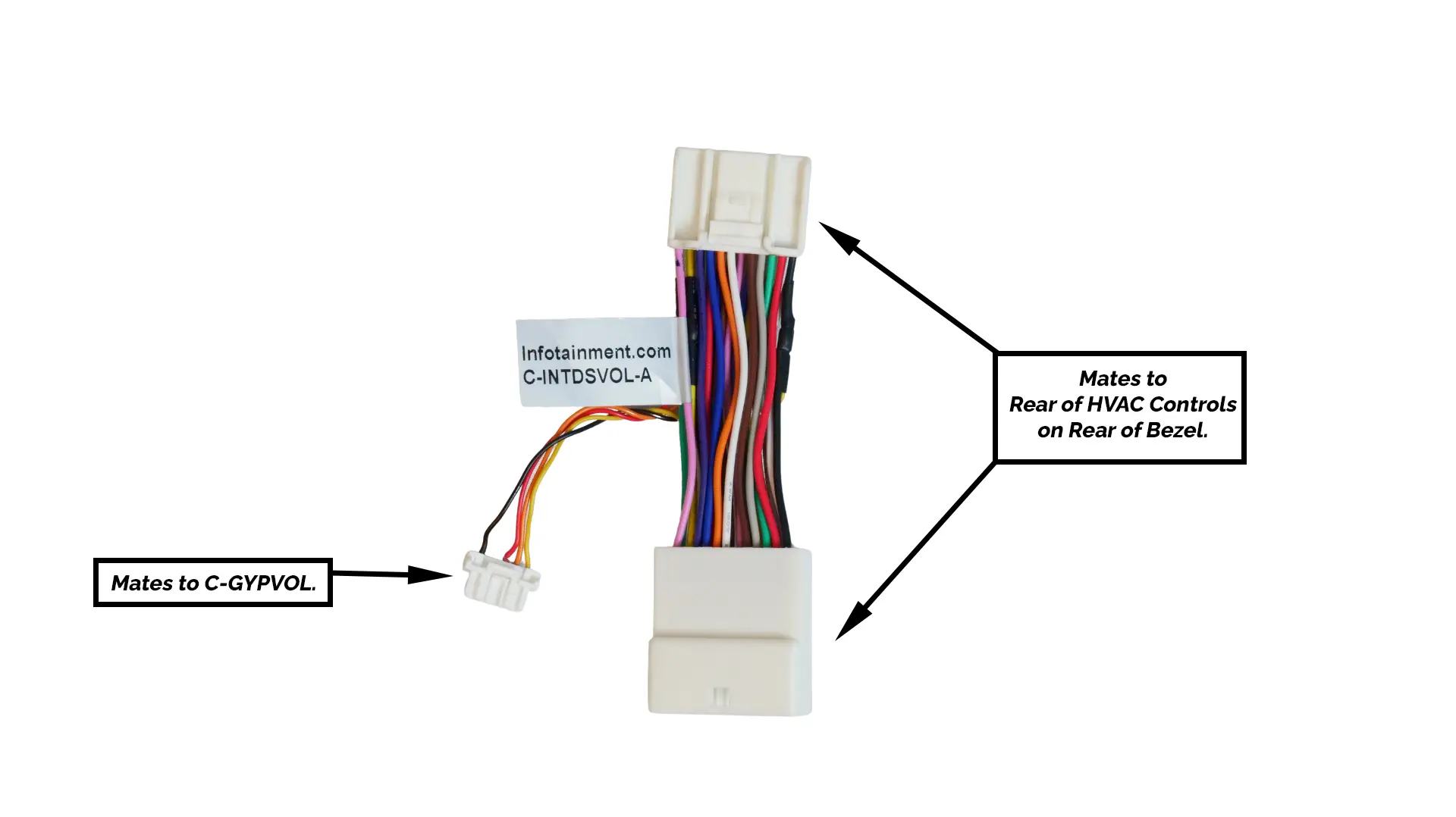C-INTDSVOL-A_installation Volume Bezel harness diagram