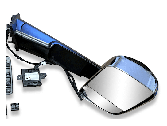 2019+ New Body Ram 1500 DT 7x11-inch Power Folding BSM Tow Mirror (Chrome) - Right Side