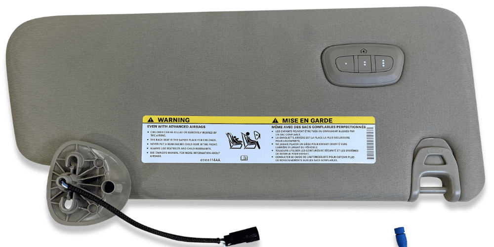 2019+ New Body Ram Heavy Duty Driver Visor with Homelink - Beige