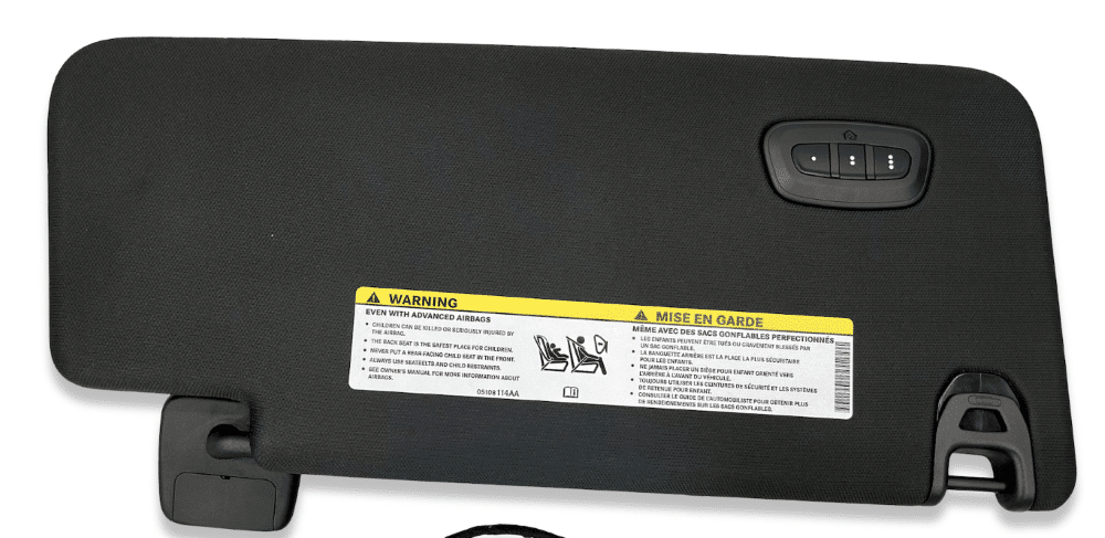 2019+ New Body Ram 1500 DT Driver Visor with Homelink - Black