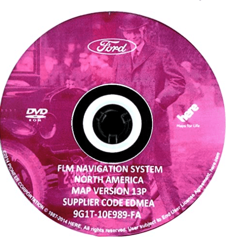 Ford GPS Navigation Map Disc - Various Versions