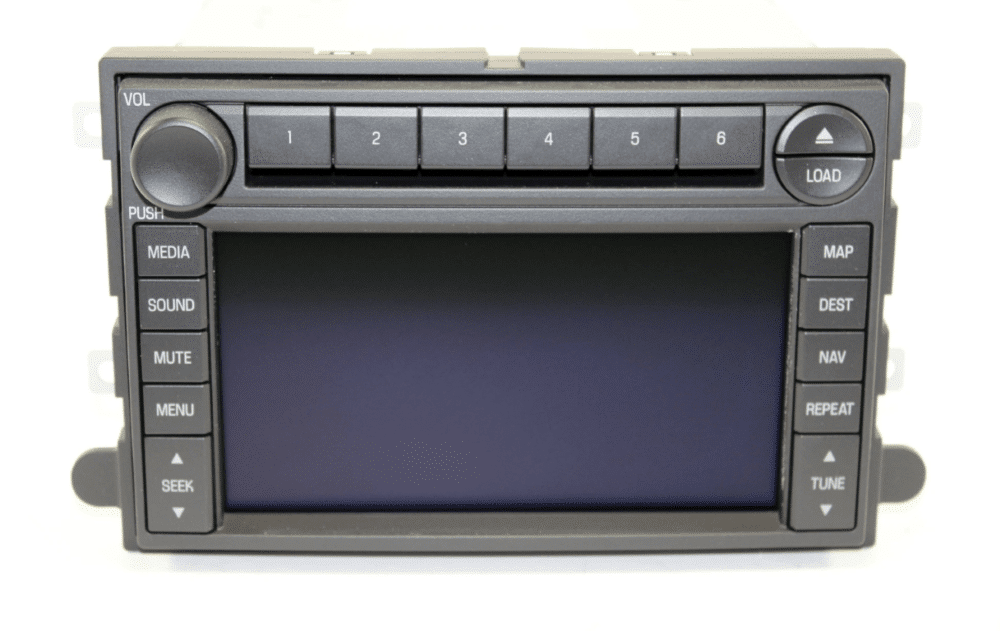 Ford 6CD GPS Navigation Radio by Pioneer - Black Accent Knobs