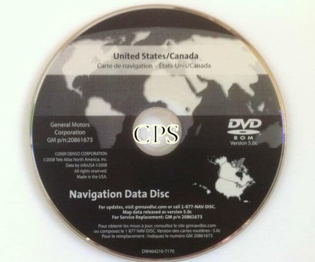 GM GPS Navigation Radio Map Disc