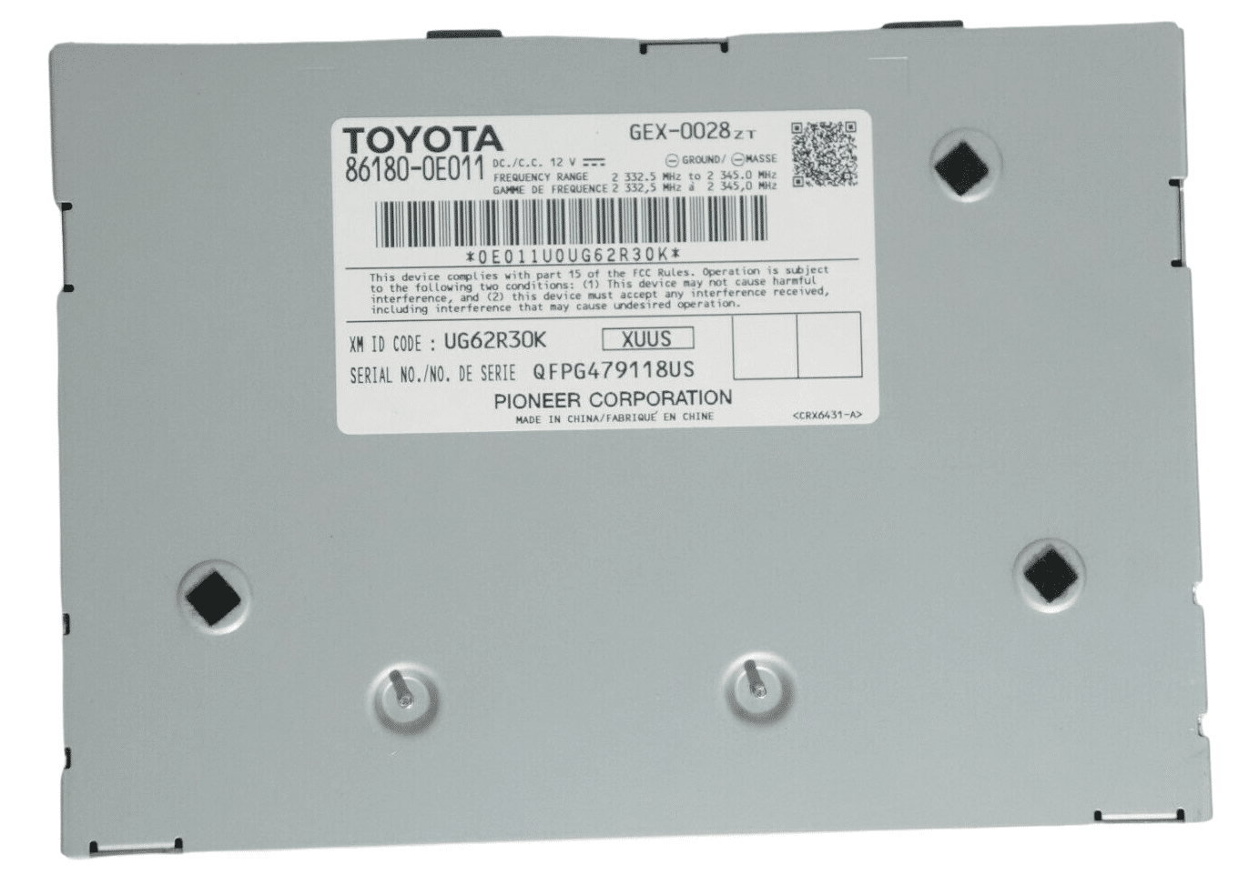 Toyota SiriusXM Satellite Radio Module for Enutne 2.0
